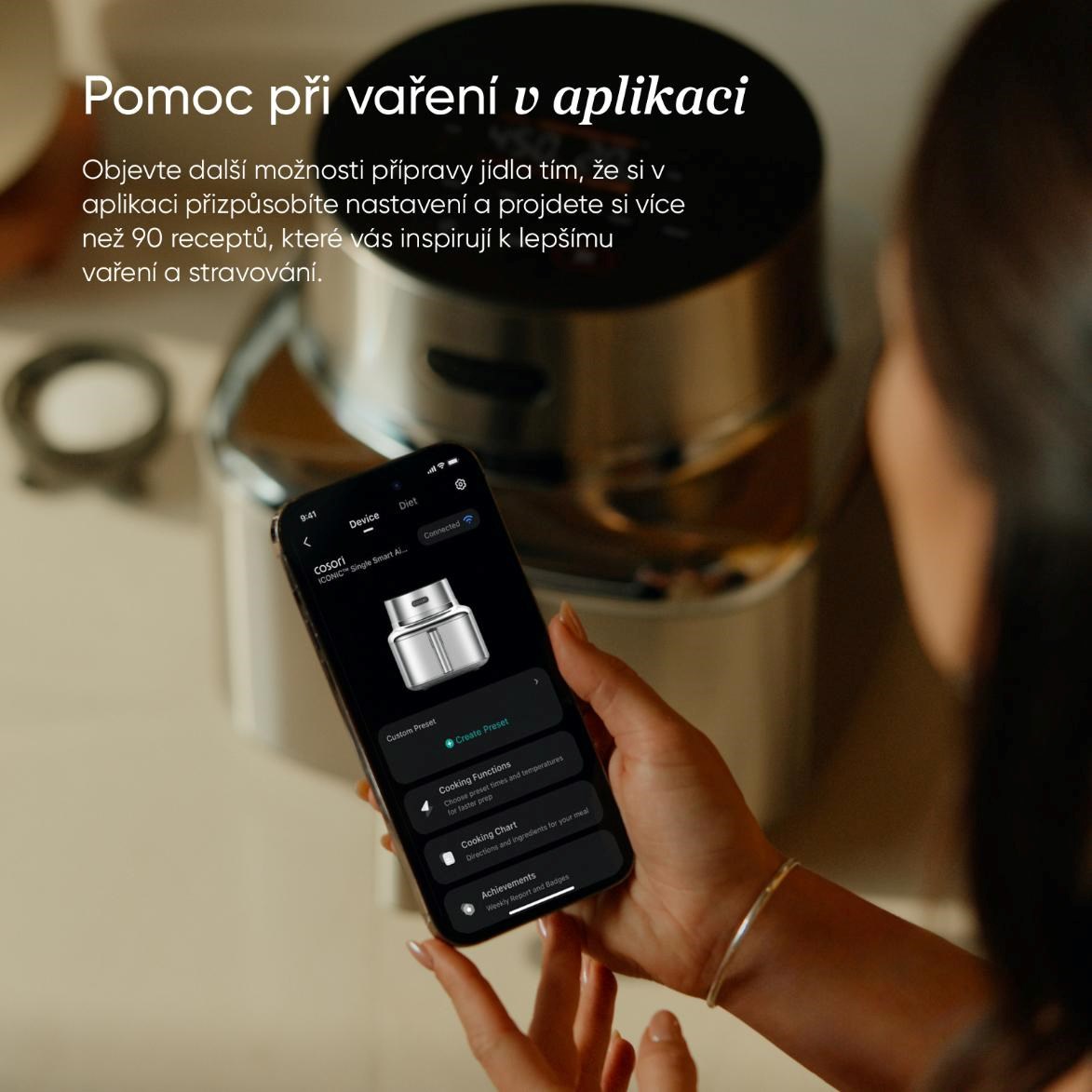 Cosori Iconic Single chytrá horkovzdušná fritéza 6, 2 L nerez6 
