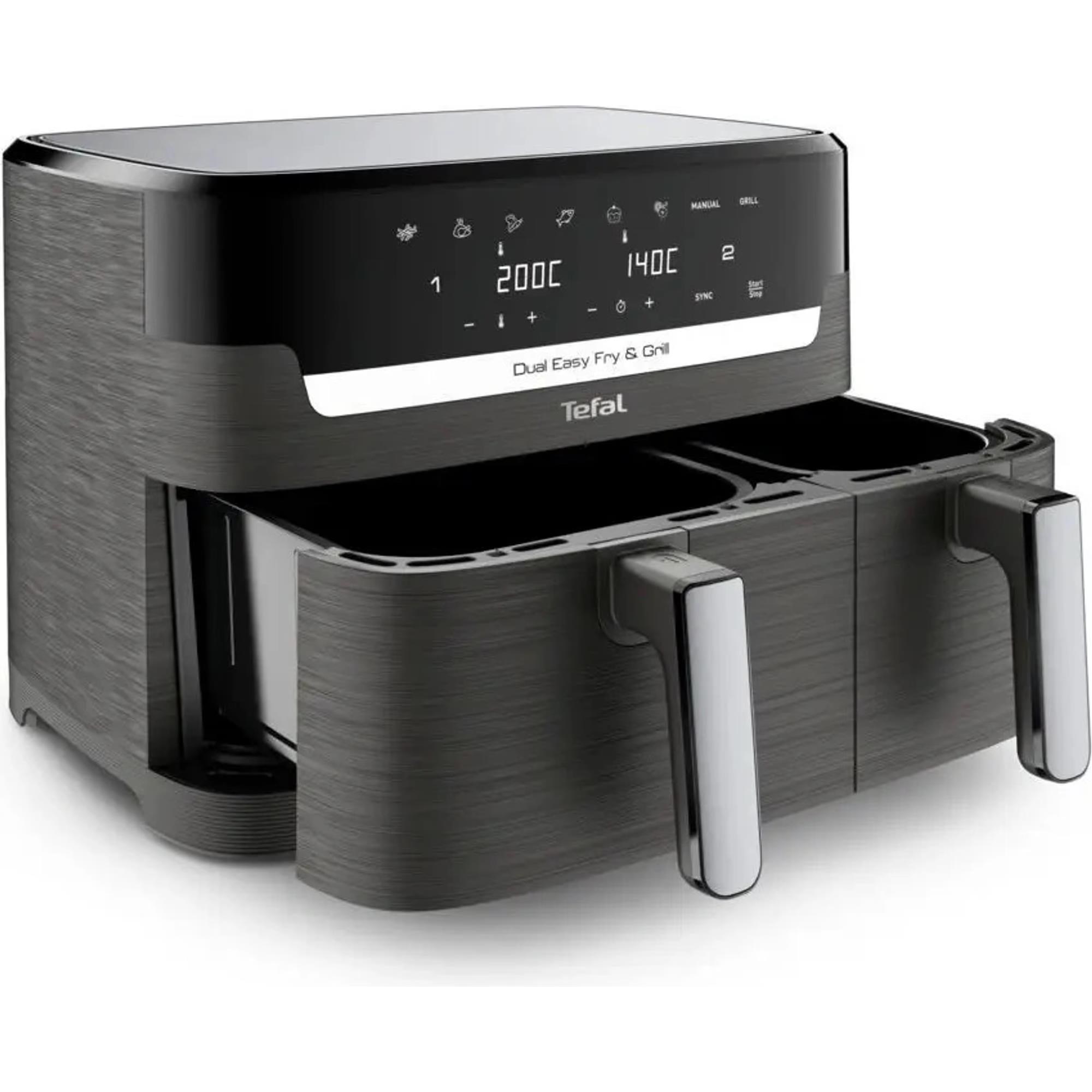 Tefal Dual Easy Fry & Grill 2v1 Horkovzdušná fritéza,  Černá2 