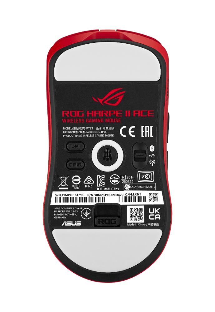 ASUS Herní myš ROG Harpe II Ace,  Bezdrátová,  červená2 