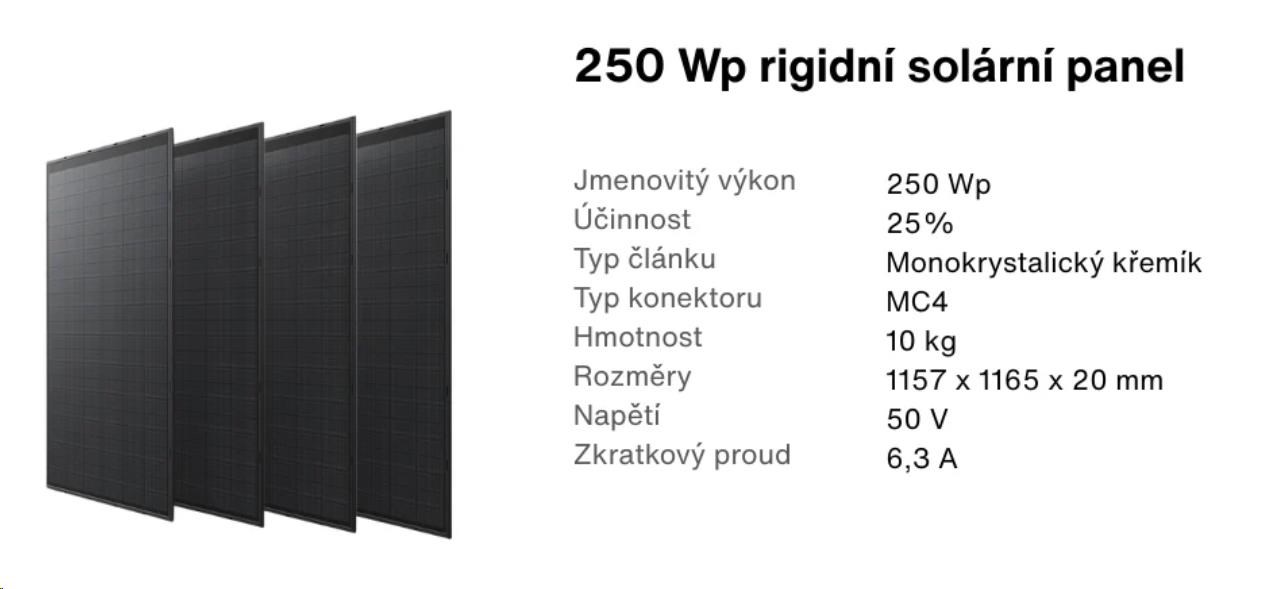 EcoFlow sada čtyř 250W rigidních solárních panelů2 