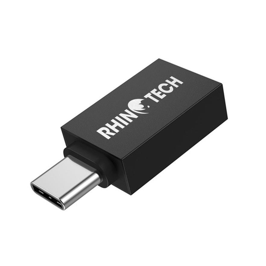 RhinoTech redukce USB-C (M) na USB-A (F),  OTG,  černá0 
