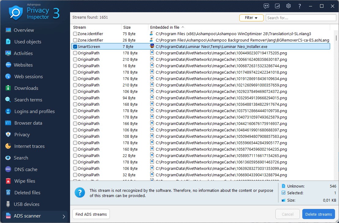 Ashampoo Privacy Inspector 31 