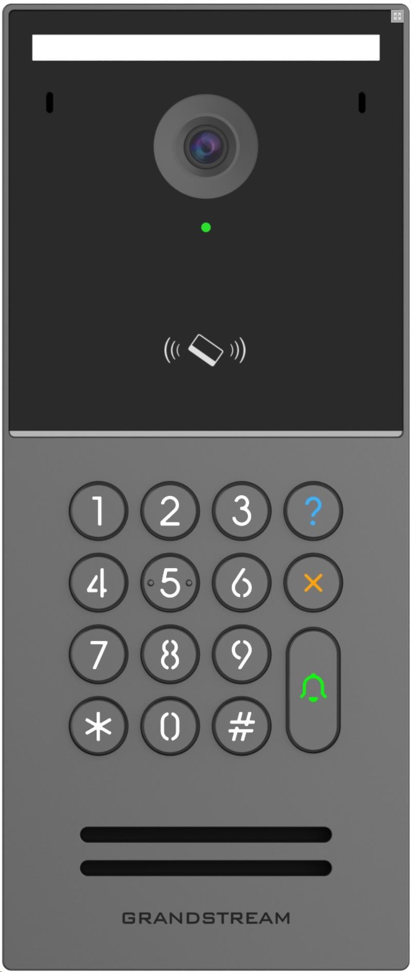 Grandstream GDS3725 dverové video interkom, 4MP, IC a ID karty, NFC, Bluetooth, IP66