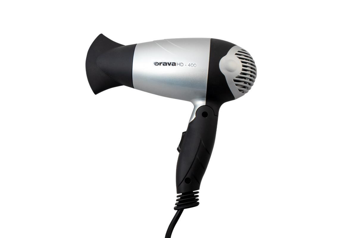 Orava HD-400/ S cestovní fén,  1100 W,  2 úrovně výkonu,  rovnoměrná koncentrace tepla0 