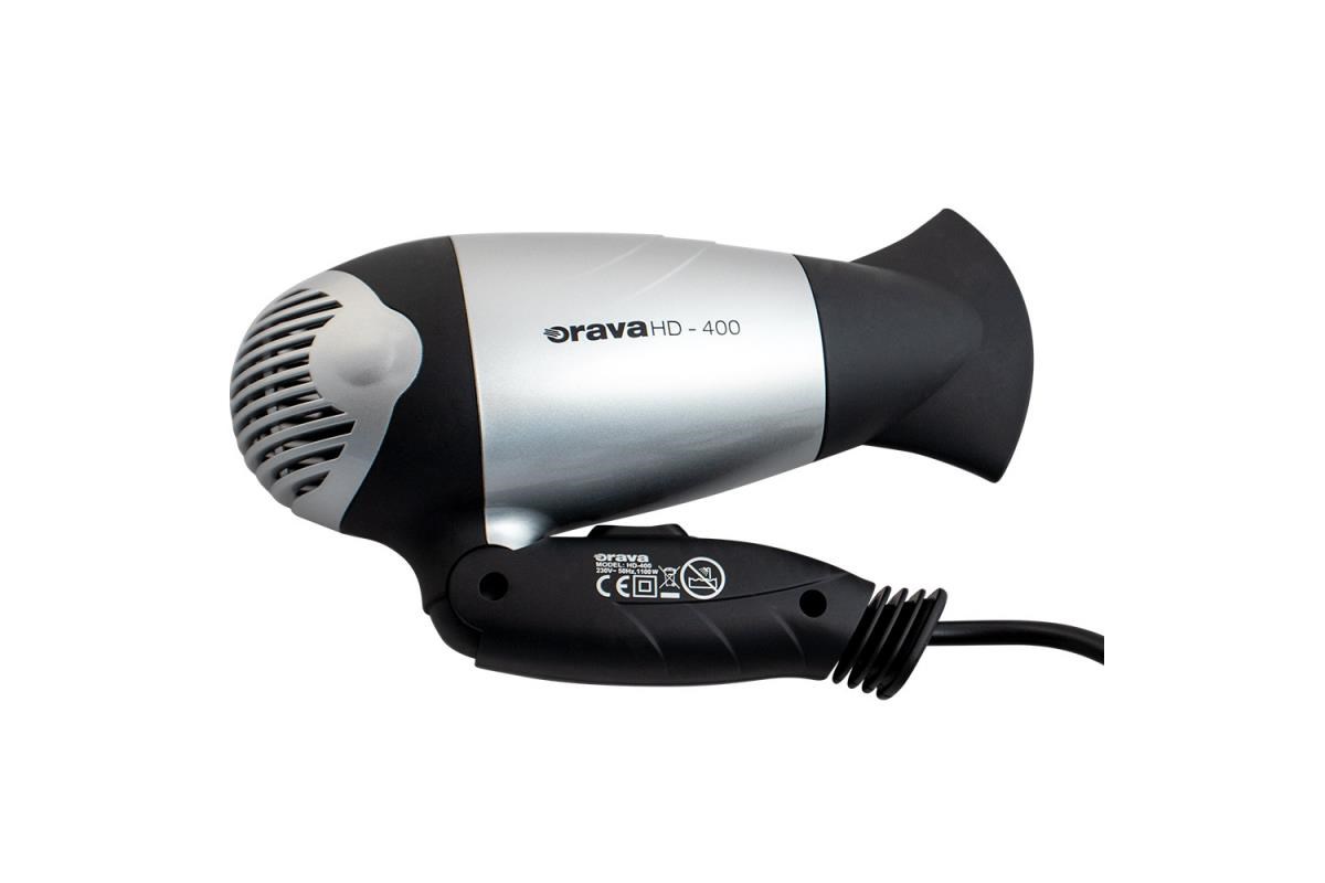 Orava HD-400/ S cestovní fén,  1100 W,  2 úrovně výkonu,  rovnoměrná koncentrace tepla1 