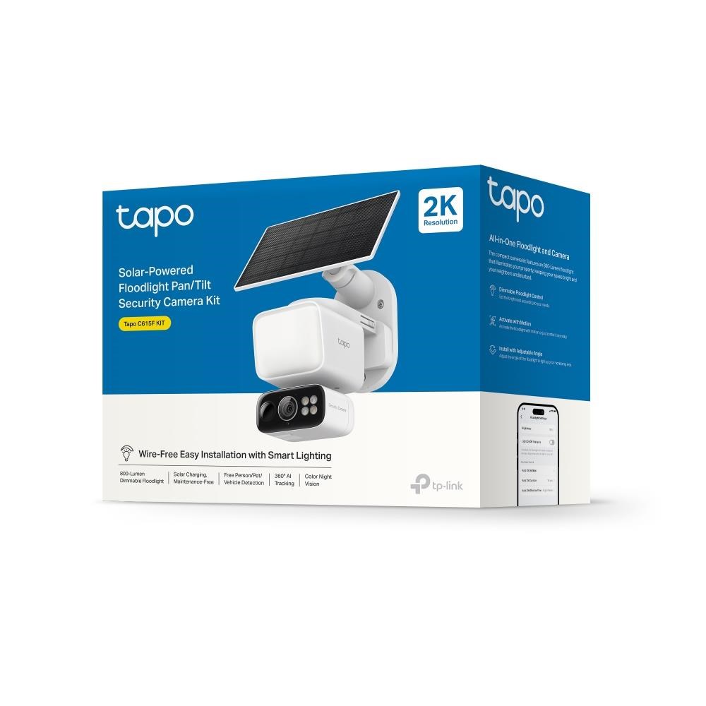 TP-Link Tapo C615F KIT venkovní kamera se světlometem,  solární panel (3MP,  2K,  1296p,  IR,  WiFi,  micro SD card,  IP65)3 