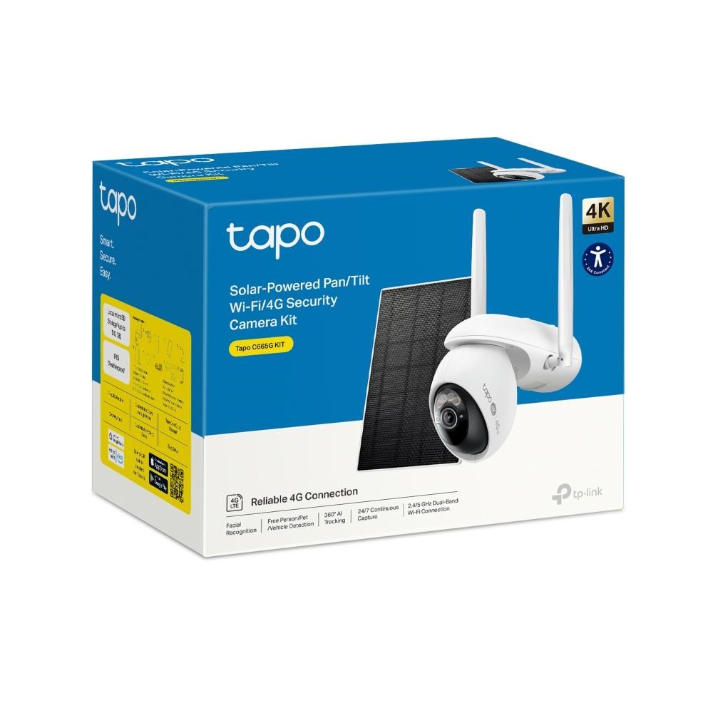 TP-Link Tapo C665G KIT venkovní 4G LTE kamera,  solární panel (8MP,  4K,  2168p,  IR,  4G LTE,  micro SD card,  IP65)2 