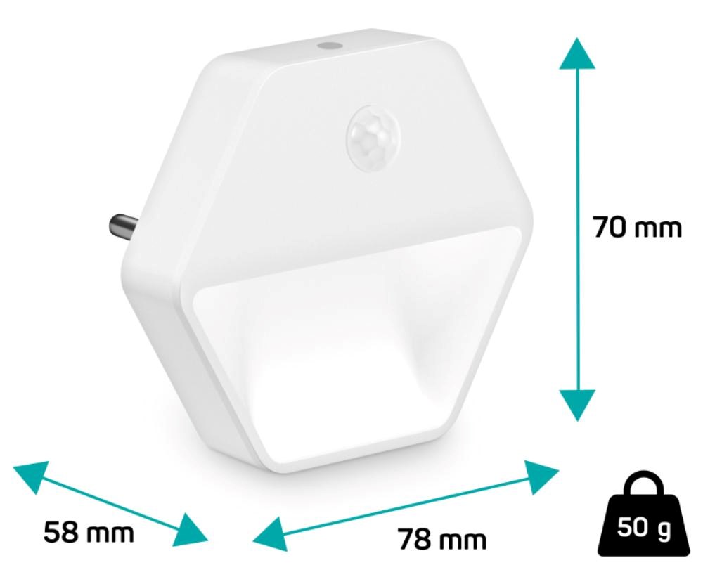 CONNECT IT Noční LED světlo Sparkle 2 Sensor,  teplé světlo,  bílá5 