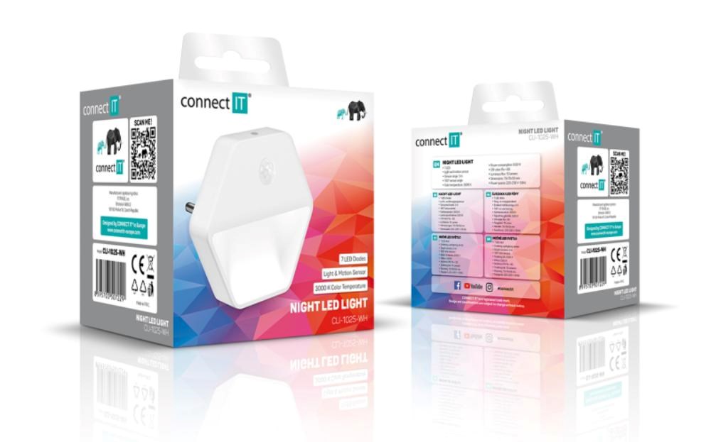 CONNECT IT Noční LED světlo Sparkle 2 Sensor,  teplé světlo,  bílá6 