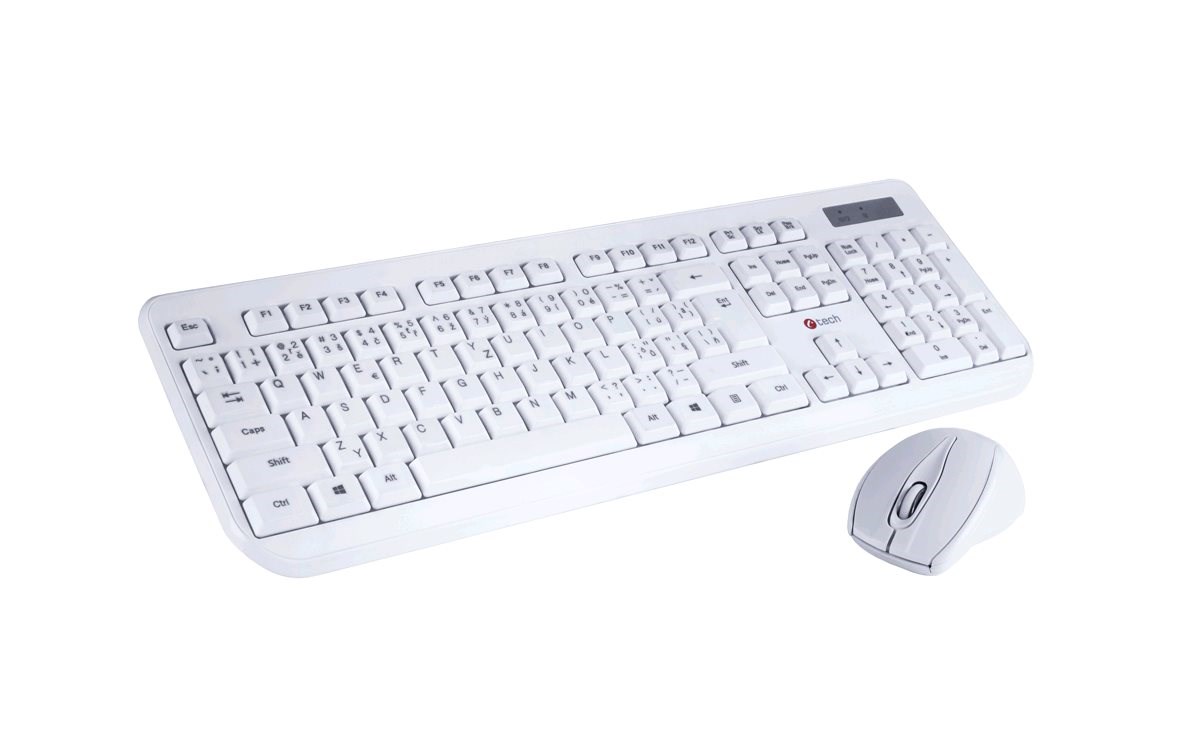 C-TECH Klávesnice KBM-105,  drátový combo set s myší,  USB,  CZ/ SK1 