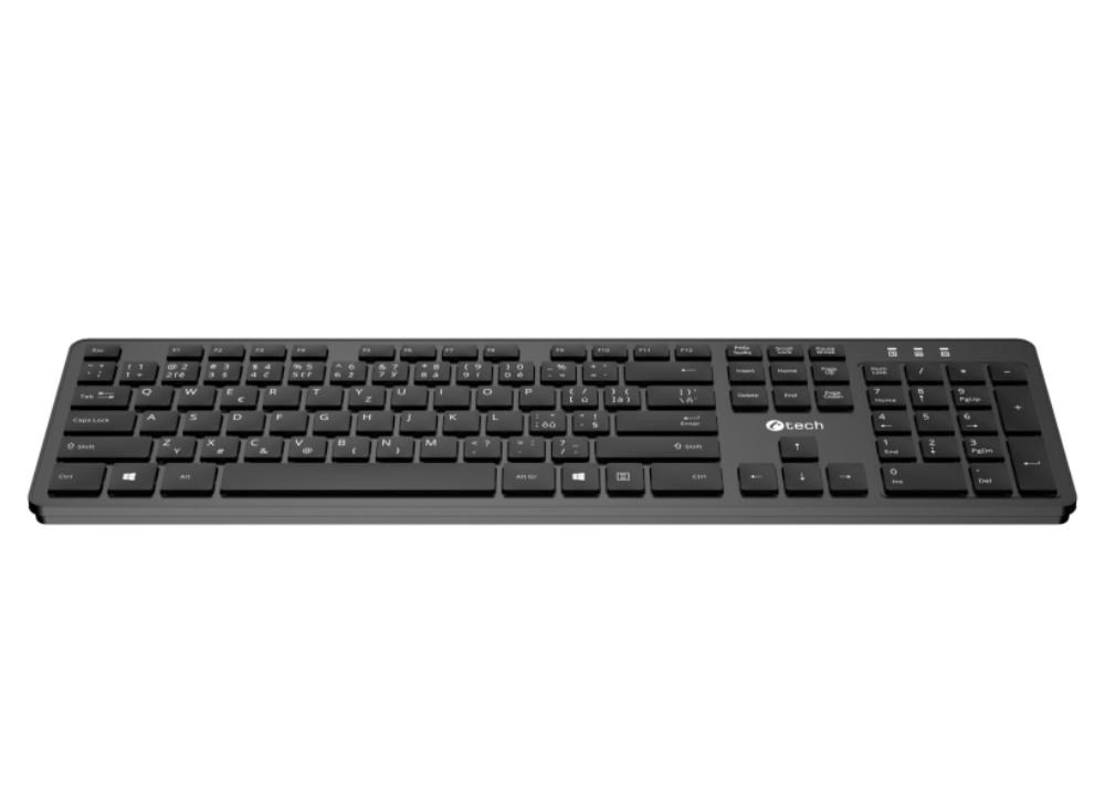 C-TECH Klávesnice KB-115,  bezdrátová 2.4Ghz,  slim,  CZ/ SK3 