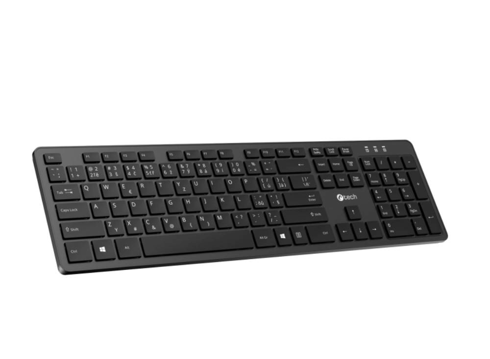 C-TECH Klávesnice KB-115,  bezdrátová 2.4Ghz,  slim,  CZ/ SK4 