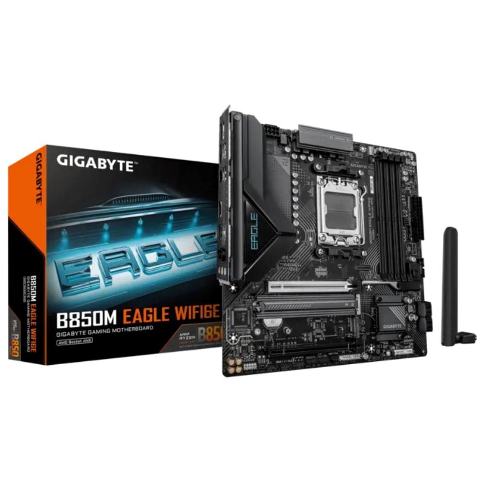 GIGABYTE MB Sc AM5 B850M EAGLE WF6E,  AMD B850,  4xDDR5,  1xHDMI,  2xDP,  Wifi,  mATX0 