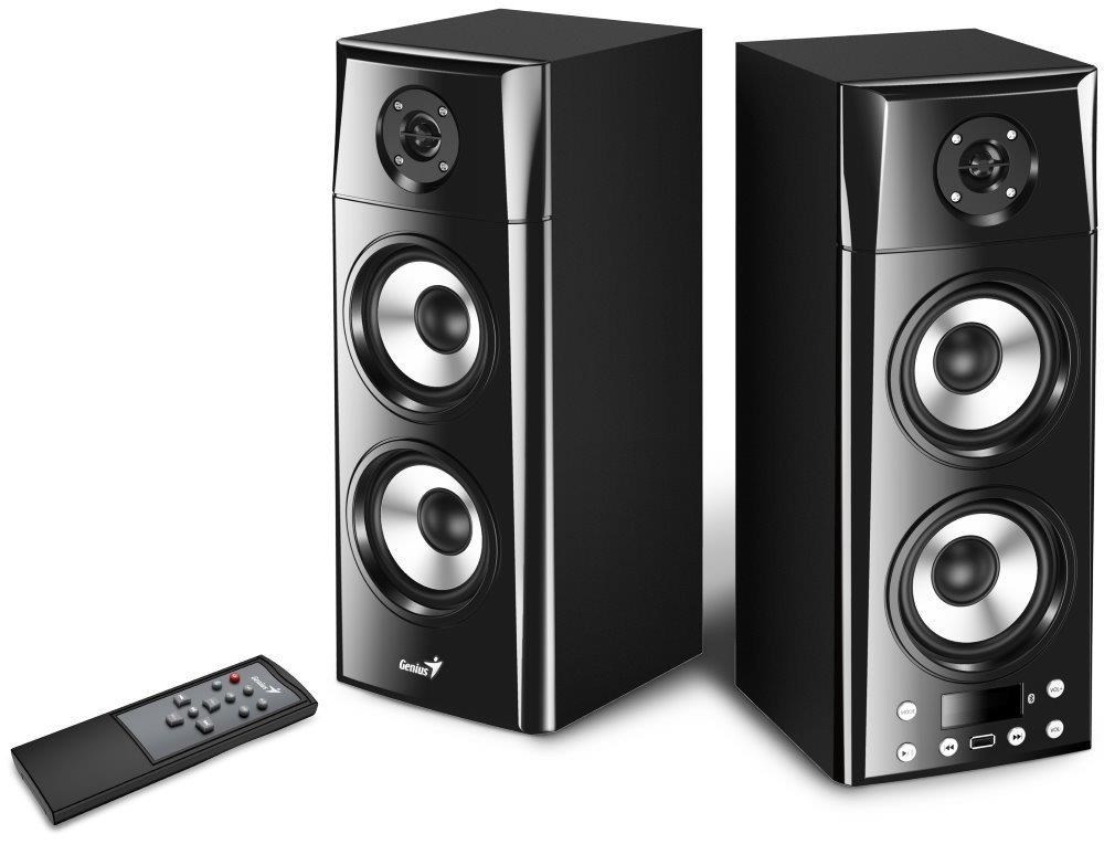 BAZAR - GENIUS reproduktory SP-HF2800 BT/  2.0/  60W/  Dřevěné/  Bluetooth/  USB/  dálkové ovládání - Poškozený obal (Komplet)0 