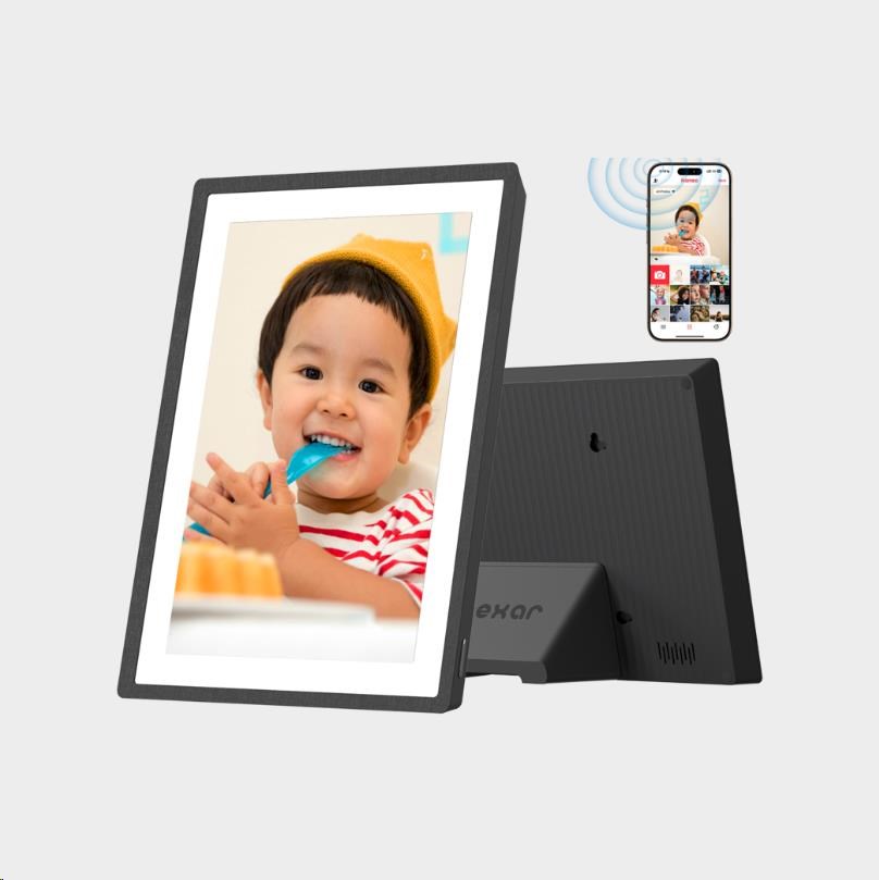 Lexar I Pexar Digital Picture Frame I 10.1-inch (Black) expandable with 32GB SD card or USB Flash2 