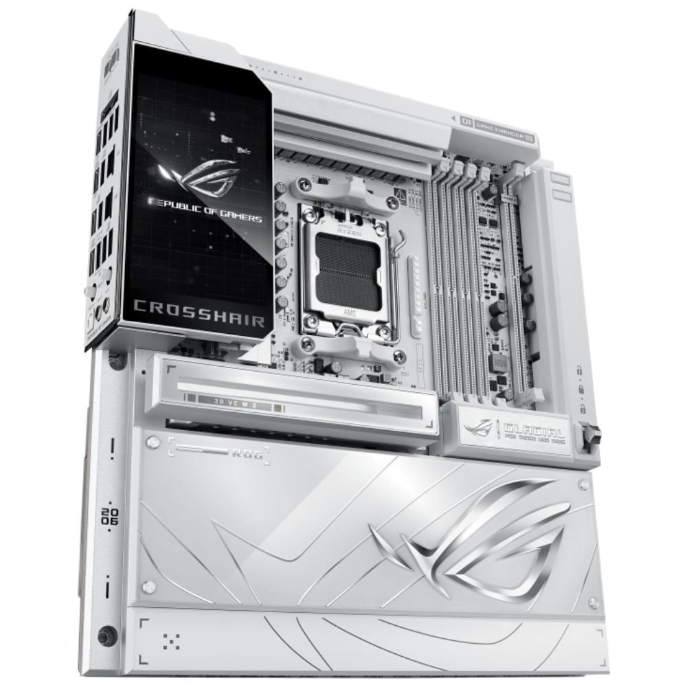 ASUS MB Sc AM5 ROG CROSSHAIR X870E GLACIAL,  AMD X870E,  2xDDR5,  WiFi,  2xUSB4,  E-ATX3 