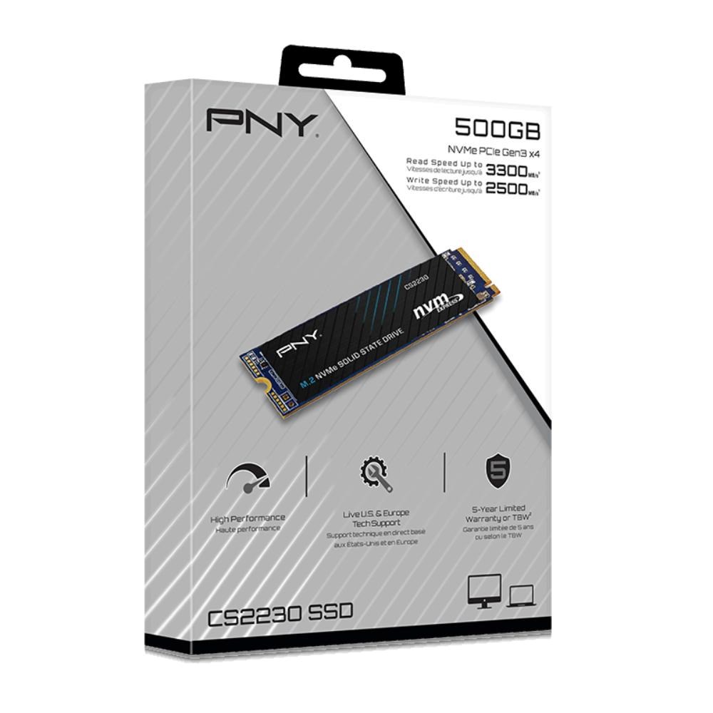 PNY SSD CS2230 500GB,  PCIe Gen3x4,  M.2 2280,  (R:3300/  W:2500MB/ s)2 