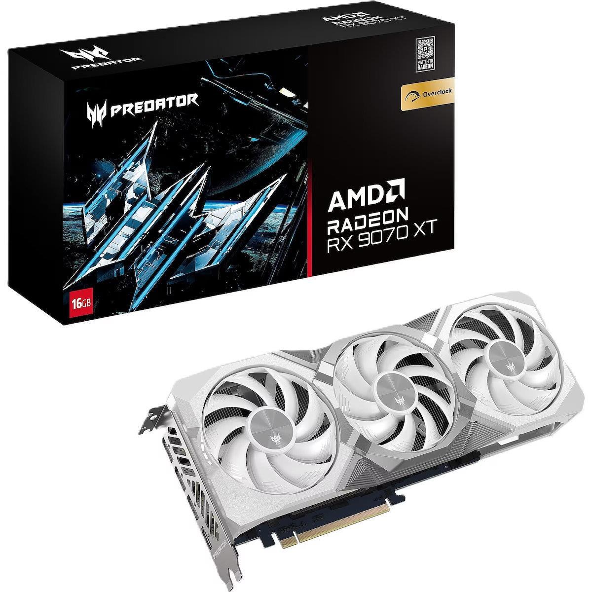 ACER Grafická karta AMD PB RX9070XT 16G White Edition OC3 