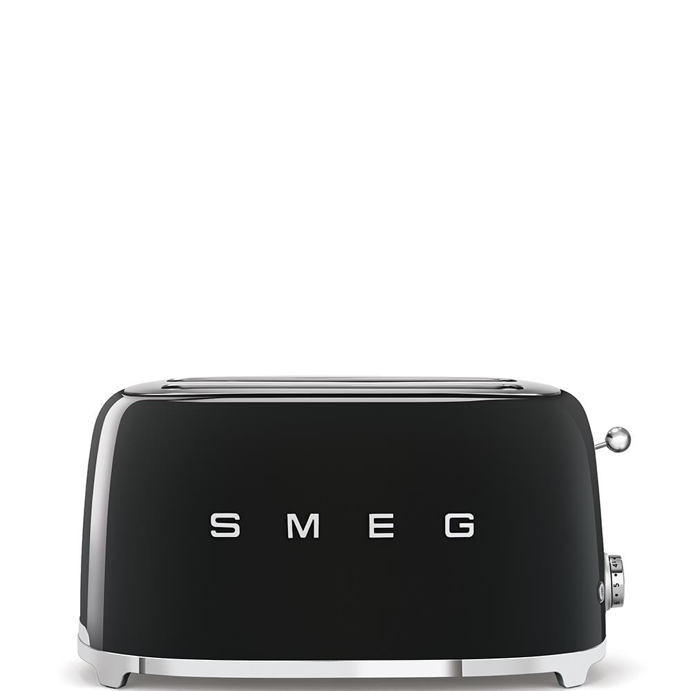 Smeg TSF02BLEU,  toustovač /  topinkovač,  4 toasty,  6 úrovní opékání,  zásuvka na drobky,  styl. 50. let,  černý0 