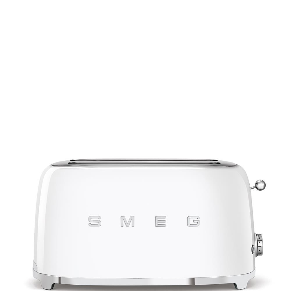 Smeg TSF02WHEU,  toustovač /  topinkovač,  4 toasty,  6 úrovní opékání,  zásuvka na drobky,  styl. 50. let,  bílá0 