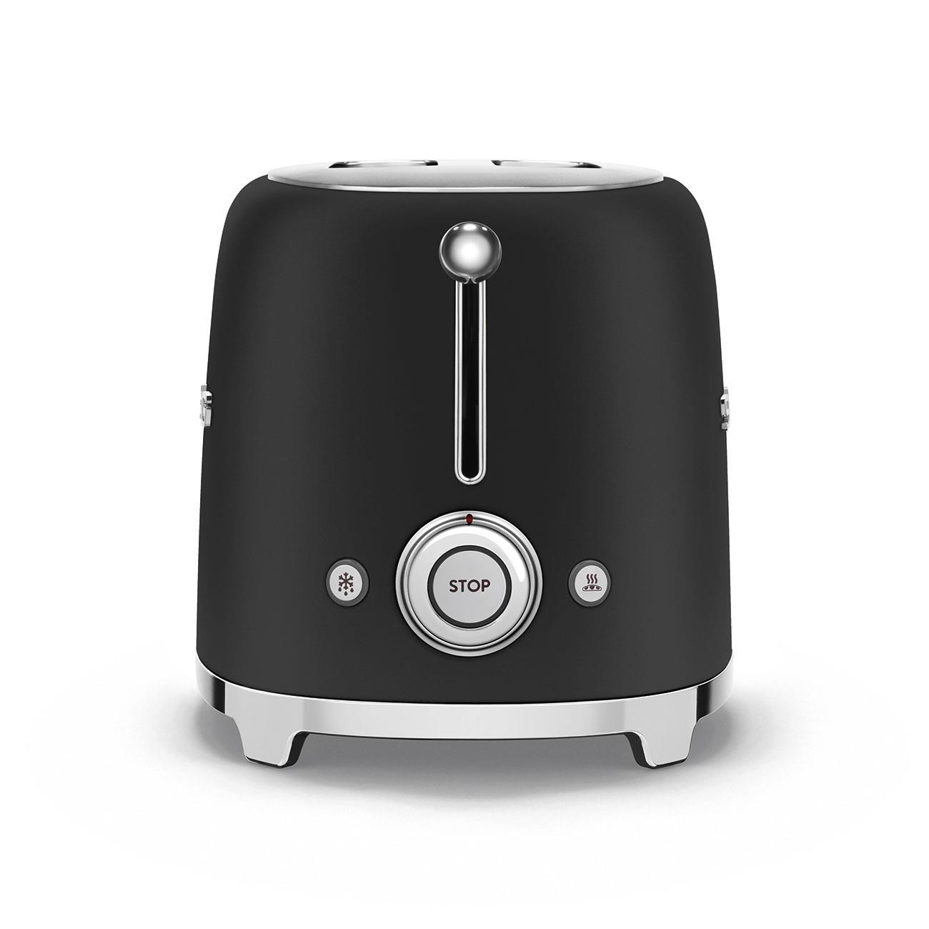 Smeg TSF01BLMEU toustovač /  topinkovač,  2 toasty,  6 úrovní opékání,  zásuvka na drobky,  styl. 50. let,  matně černá2 