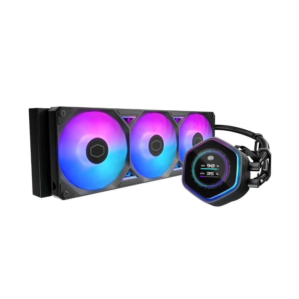 Cooler Master vodní chladič MasterLiquid Atmos II LCD 360,  3x120mm,  LGA1851,  AM5,  černá0 