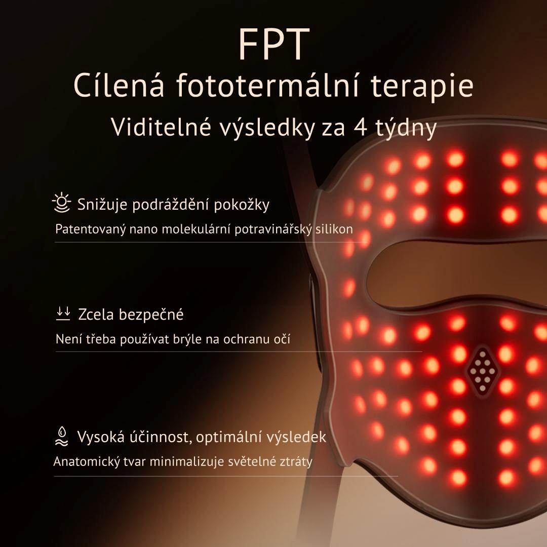 BAZAR - JOVS 4D v2 laserová světelná terapeutická maska - Poškozený obal (Komplet)8 