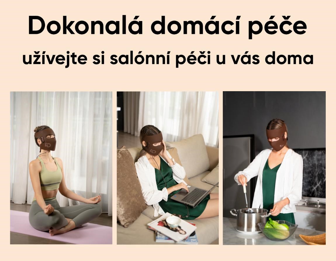 BAZAR - JOVS 4D v2 laserová světelná terapeutická maska - Poškozený obal (Komplet)9 
