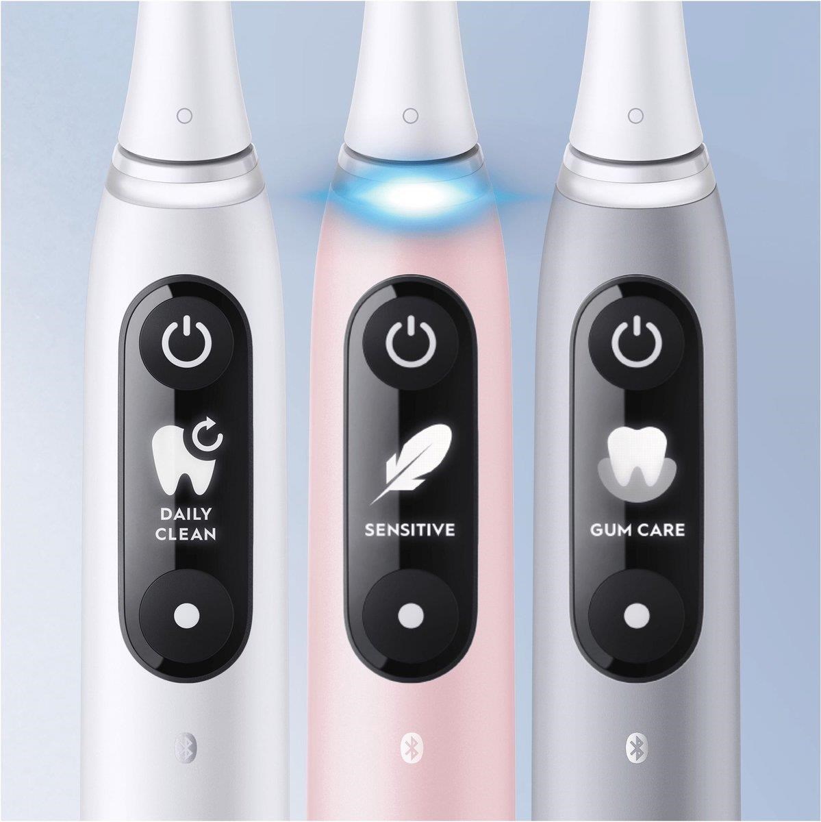 Oral-B iO Series 6s elektrický zubní kartáček,  časovač,  tlakový senzor,  5 programů,  aplikace Oral-B,  růžová5 