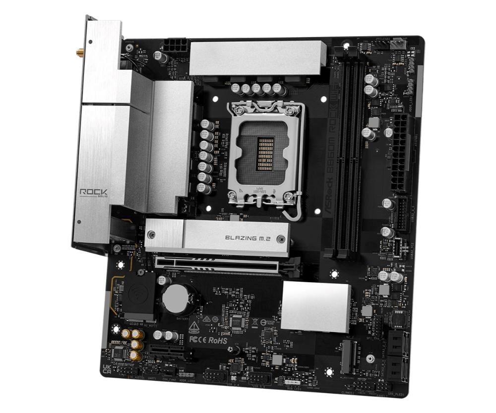 ASRock MB Sc LGA1851 B860M ROCK WIFI,  Intel B860,  2xDDR5,  1xHDMI,  1x DP,  WiFi,   mATX4 