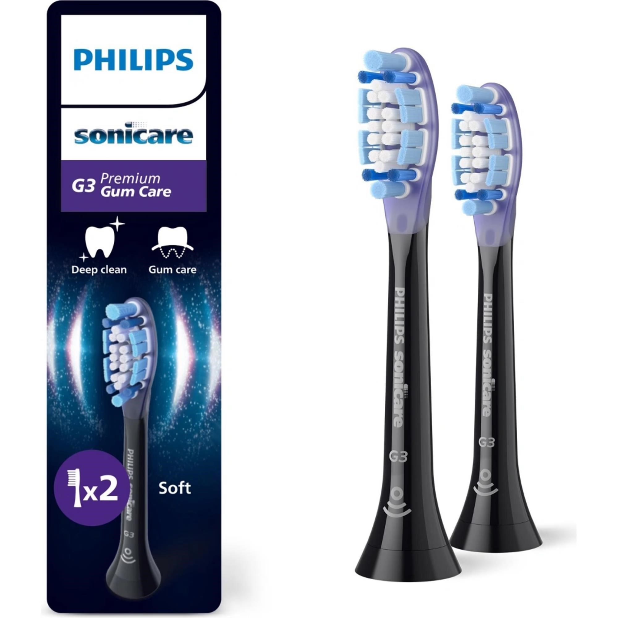 Philips Sonicare G3 Premium Gum Care HX9052/ 88 náhradní hlavice 2 ks černá,  péče o dásně a implantáty0 