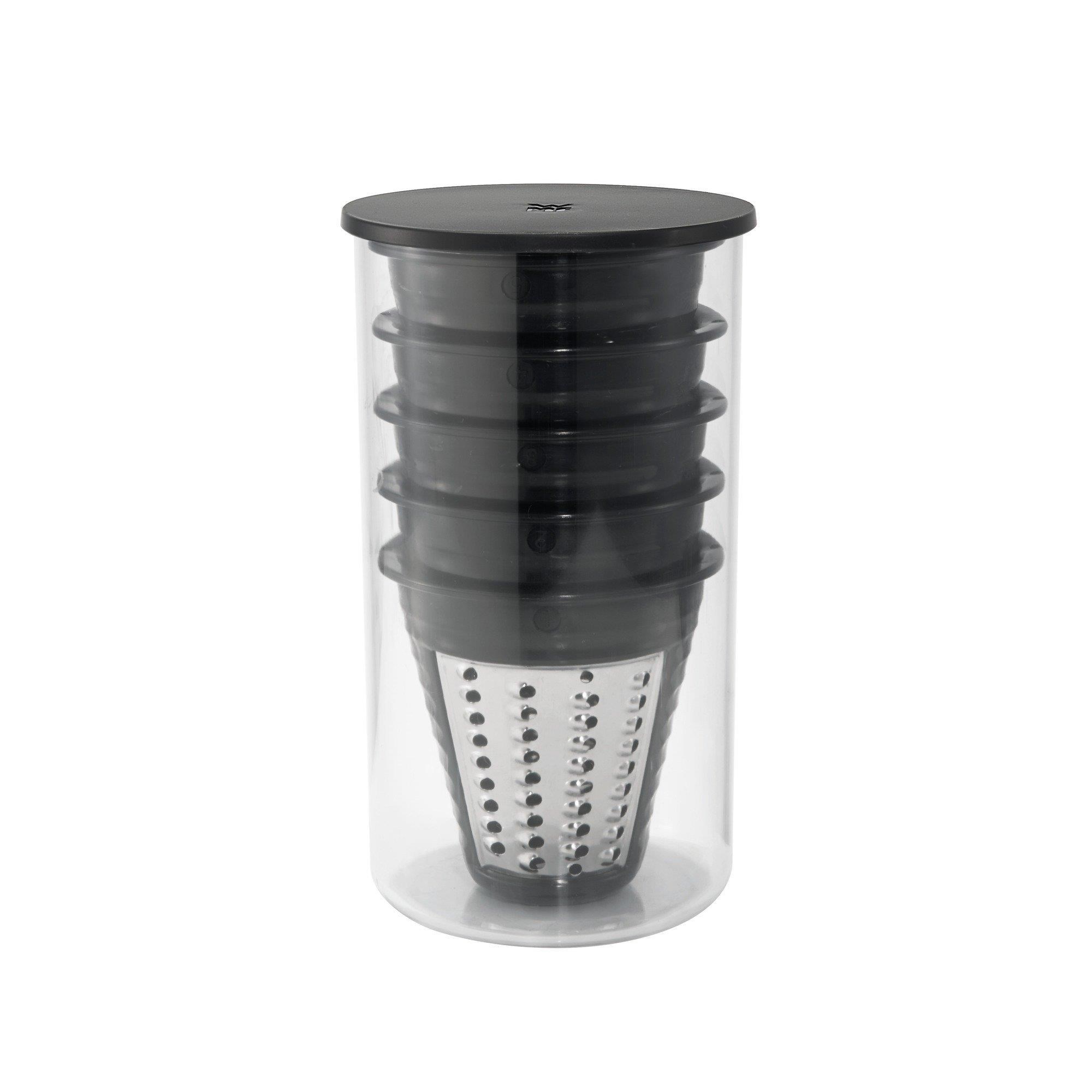 BAZAR - WMF KITCHENminis Salad-to-go struhadlo,  150 W,  nerezová ocel,  krájecí nástavce - Poškozený obal (Komplet)6 