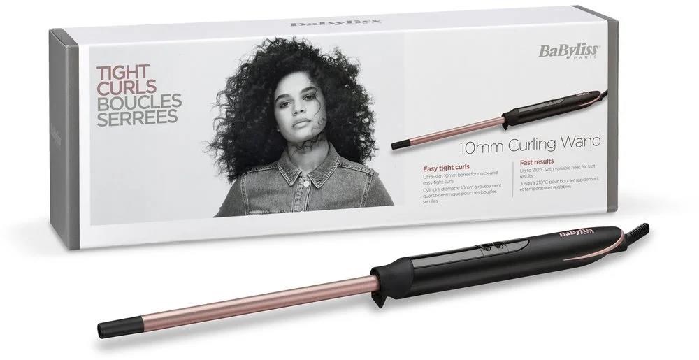 BaByliss C449E kulma na vlasy,  kónická,  6 teplot,  studený hrot a klipsy,  černá2 
