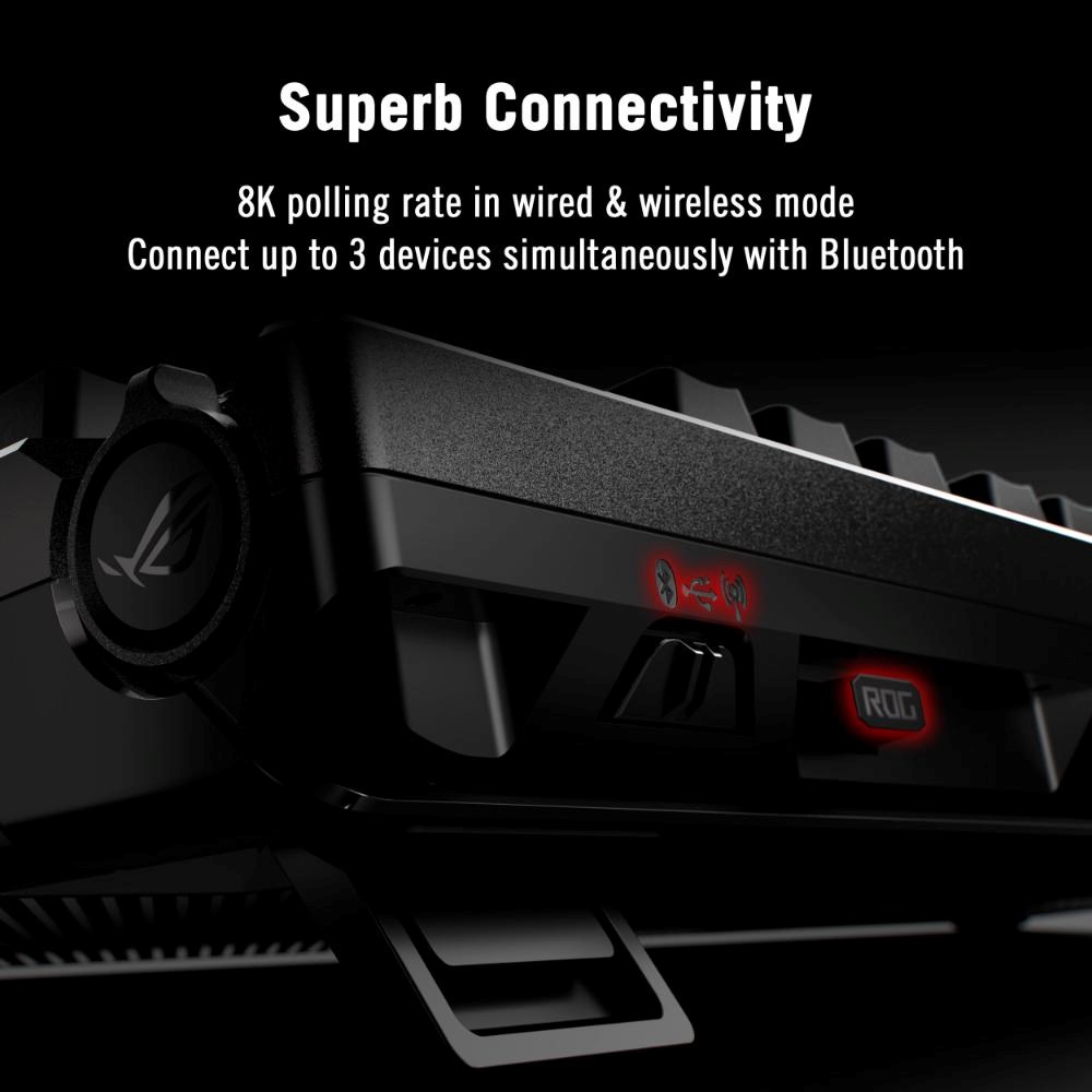 ASUS klávesnice ROG Azoth 96 HE,  Mechanická,  Bezdrátová,  BT,  RF 2.4GHz,  CZ/ SK,  černá13 