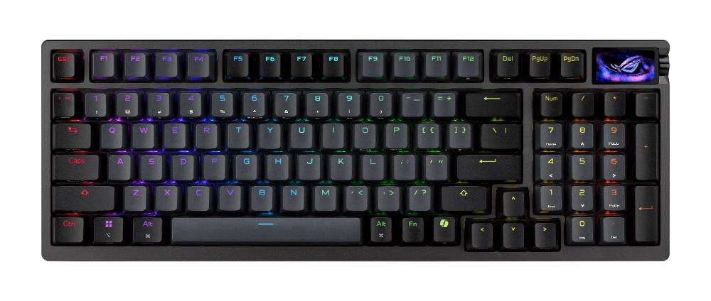 ASUS klávesnice ROG Azoth 96 HE,  Mechanická,  Bezdrátová,  BT,  RF 2.4GHz,  CZ/ SK,  černá2 