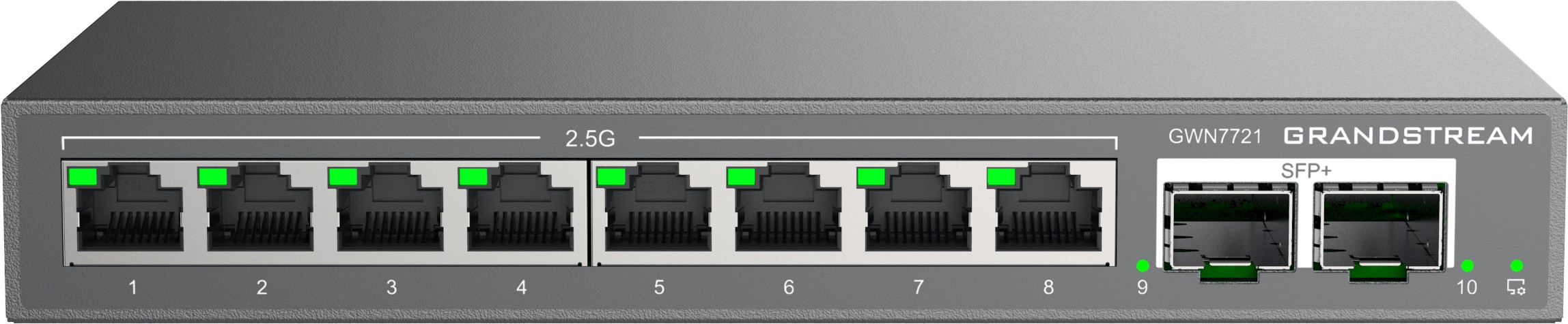 Grandstream GWN7721 L2 Lite managed switch, 8x 2.5GbE RJ45, 2x 10G SFP+
