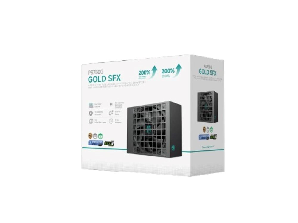 DEEPCOOL GAMERSTORM zdroj 750W PS750G,  92mm,  Plně modulární,  Gold Cybenetics,  ATX 3.1,  černá7 