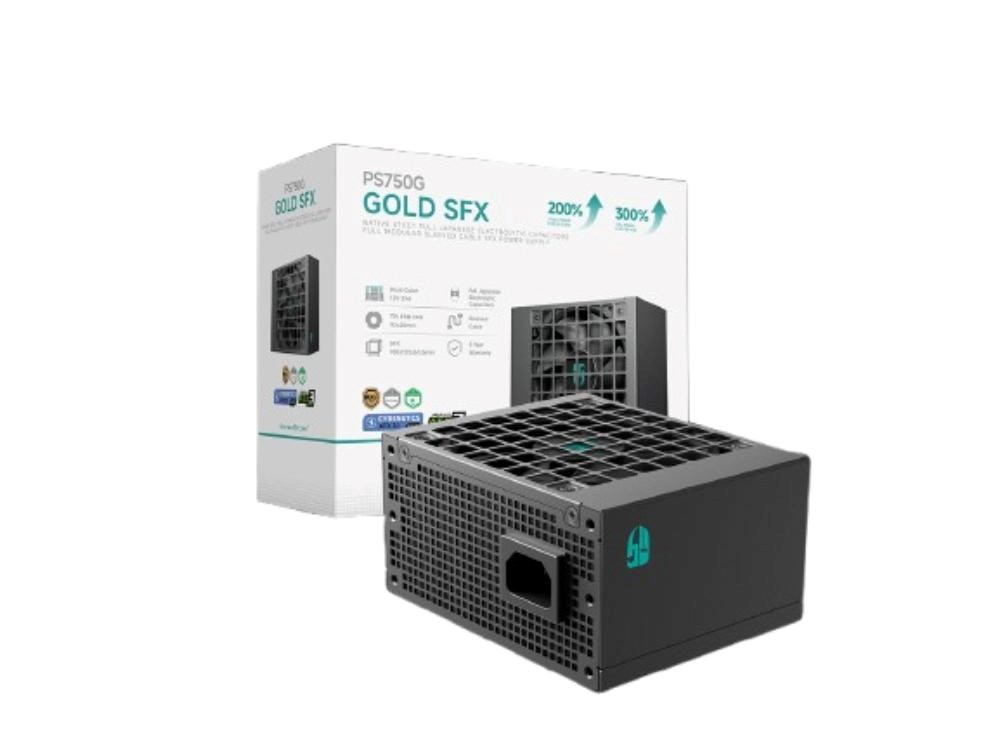 DEEPCOOL GAMERSTORM zdroj 750W PS750G,  92mm,  Plně modulární,  Gold Cybenetics,  ATX 3.1,  černá8 