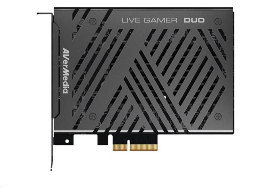 AVERMEDIA Live Gamer DUO GC570D,  duální střihová karta,  PCI-E,  2x HDMI,  Full HD,  2160p,  MPEG 4,  RGB podsvícení1 