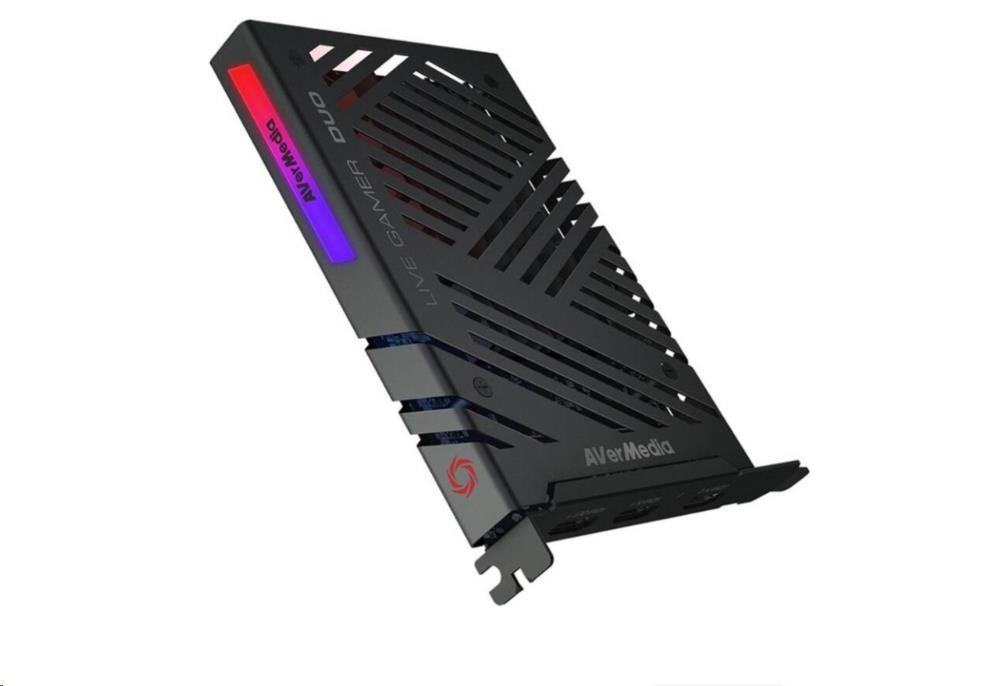 AVERMEDIA Live Gamer DUO GC570D,  duální střihová karta,  PCI-E,  2x HDMI,  Full HD,  2160p,  MPEG 4,  RGB podsvícení2 