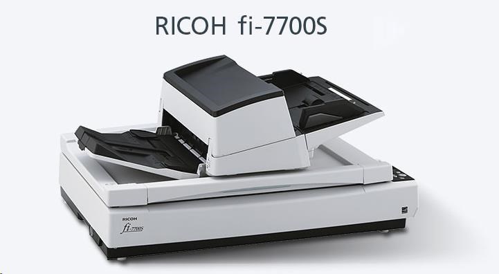 RICOH skener Fi-7700S SIMPLEX A3,  color,  SIMPLEX,  75ppm v barvě 300dpi,  USB 3.1 ,  ADF 300 + ploché lože A3 (flatbed),  Z:0 