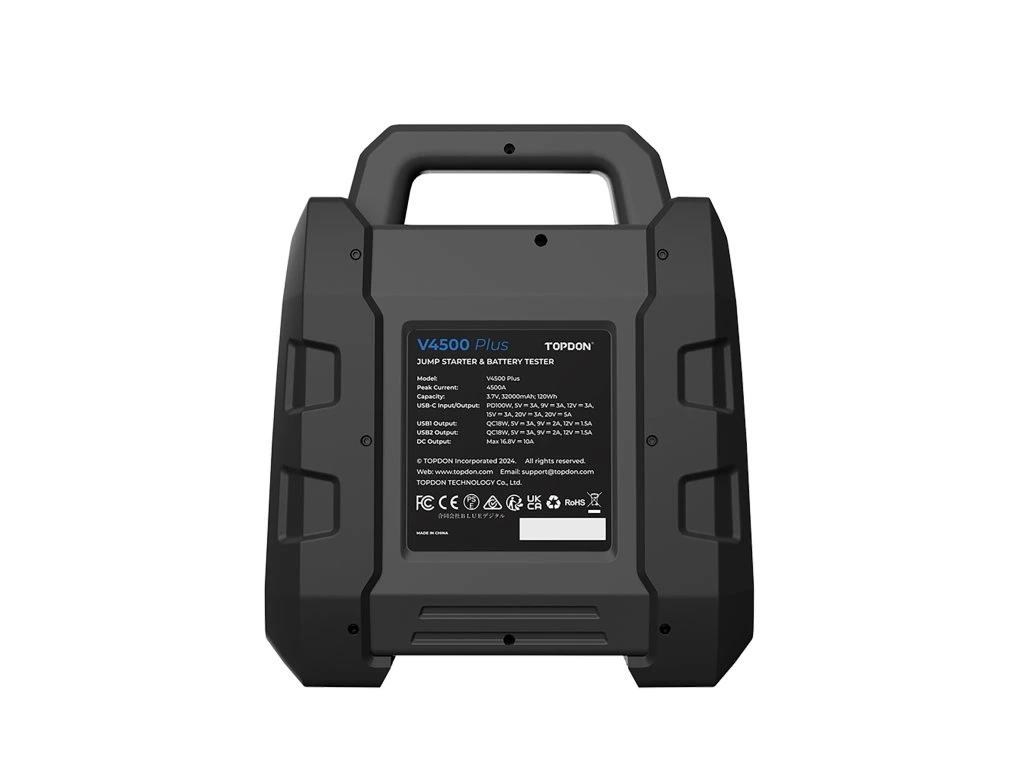 BAZAR - TOPDON startér a tester autobaterie V4500 Plus - Poškozený obal (Komplet)3 
