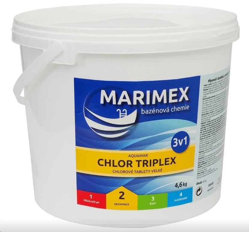 Marimex Chlor Triplex 4, 6 kg - bazénová chemie - DEZINFEKCE1 