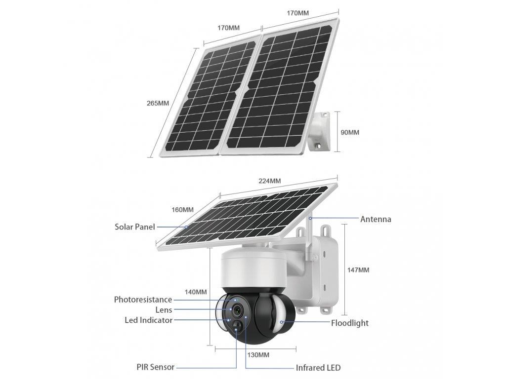 Viking solárna outdoorová HD kamera HDs02 4G,  bílá1 