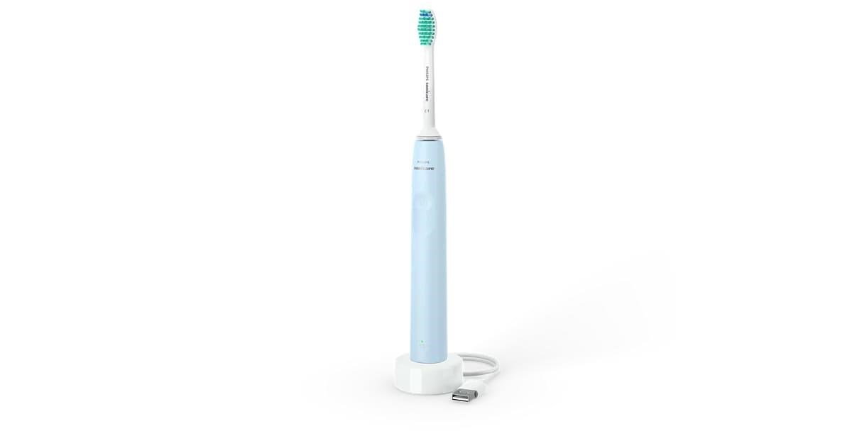 Philips Sonicare 2100 HX3651/ 12 sonický zubní kartáček,  světle modrý,  SmarTimer,  QuadPacer,  14denní výdrž3 