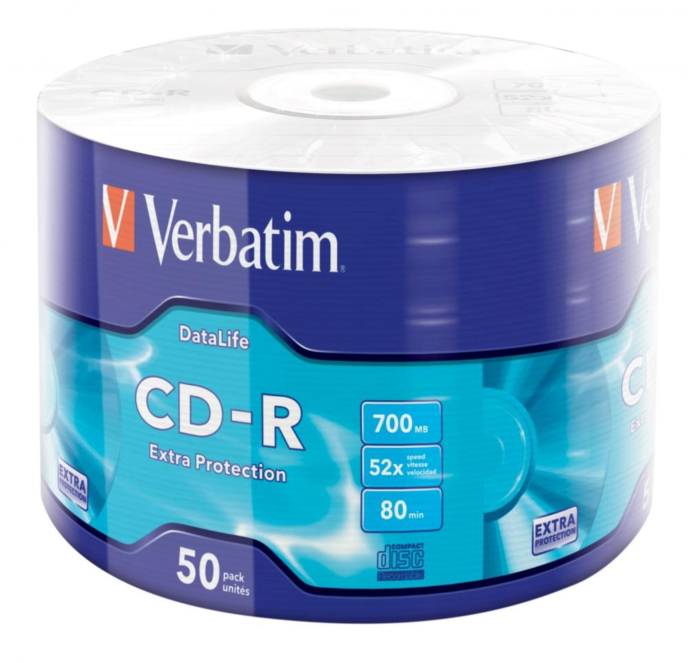 VERBATIM CD-R (50-pack)Wrap/ Extra Protection/ 52x/ 700MB2 