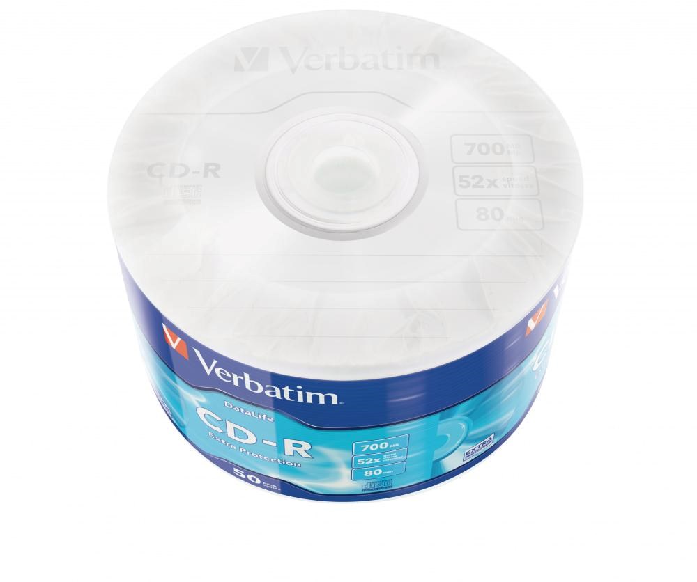 VERBATIM CD-R (50-pack)Wrap/ Extra Protection/ 52x/ 700MB3 