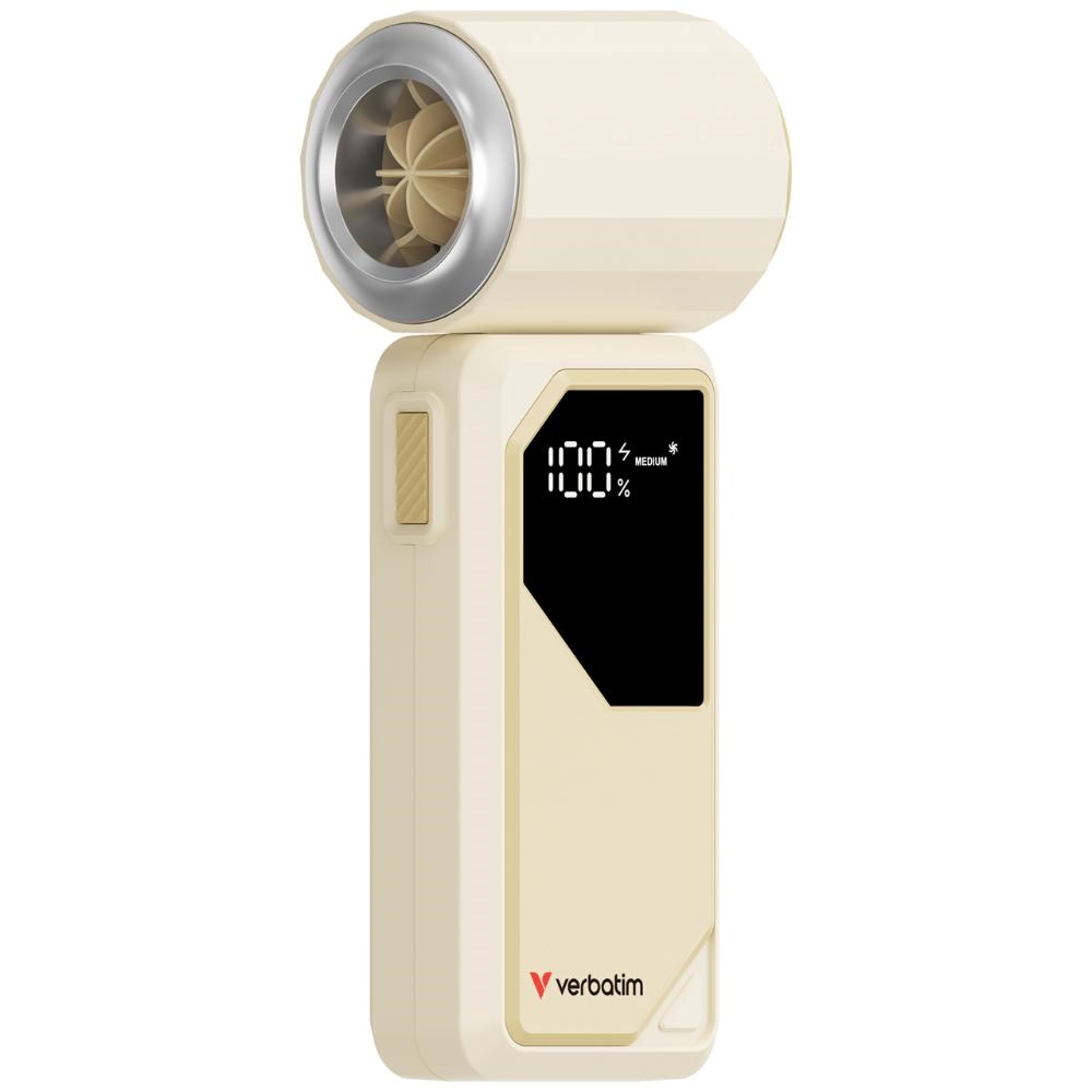 VERBATIM ruční ventilátor Cool "n" Go AirJet,  USB-C,  bílá/ stříbrná1 