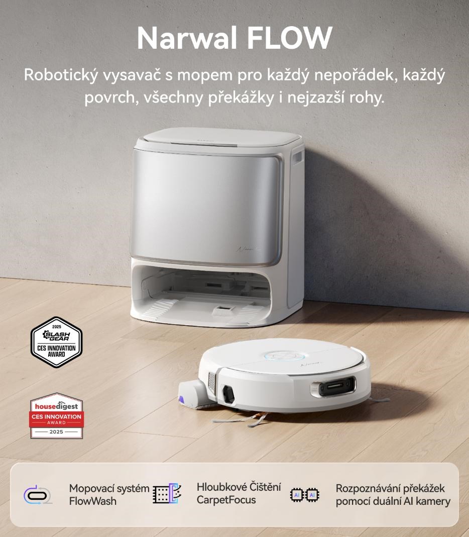 Narwal Flow - AI robotický vysavač s pásovým mopem a samočistící stanicí2 