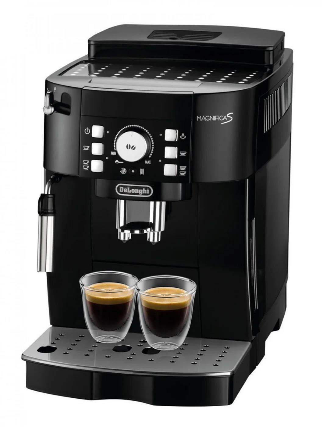 DeLonghi ECAM 21.117.B automatický kávovar,  15 bar,  vestavěný mlýnek,  dva šálky najednou,  tryska na páru,  černý1 